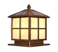 HCIPJQY Iluminación Solar Para Postes De Patio, Impermeable, Estilo Vintage, Para Caminos Exteriores, Acabado Bronce Iluminación Paisajística De Aluminio Para Vallas Grandes, Patios, Entradas