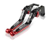 hcksw Fury VTX1300CX 2009-2018 VTX 1300CX Accesorios de motocicleta CNC aluminio ajustable plegable palancas de embrague (negro + rojo)