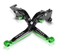 hcksw Fury VTX1300CX 2009-2018 VTX 1300CX Accesorios de motocicleta CNC aluminio ajustable plegable palancas de embrague (negro + verde)