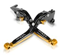 hcksw Fury VTX1300CX 2009-2018 VTX 1300CX Accesorios de motocicleta CNC aluminio ajustable plegable palancas de embrague (negro + dorado)