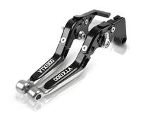hcksw Fury VTX1300CX 2009-2018 VTX 1300CX Accesorios de motocicleta CNC aluminio ajustable plegable palancas de embrague (negro + plateado)
