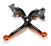 hcksw Fury VTX1300CX 2009-2018 VTX 1300CX Accesorios de motocicleta CNC aluminio ajustable plegable palancas de embrague (negro + naranja)