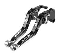 hcksw Palancas de embrague plegables ajustables de aluminio CNC para ZX6R X636R 2007-2018 ZX 6R/636 (negro y plateado)