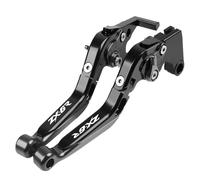 hcksw Palancas de embrague plegables ajustables de aluminio CNC para ZX6R X636R 2007-2018 ZX 6R/636 (negro + titanio)