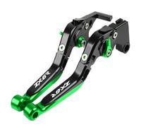 hcksw Palancas de embrague plegables ajustables de aluminio CNC para ZX6R X636R 2007-2018 ZX 6R/636 (negro y verde)