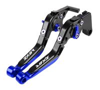 hcksw Palancas de embrague plegables ajustables de aluminio CNC para ZX6R X636R 2007-2018 ZX 6R/636 (negro + azul)