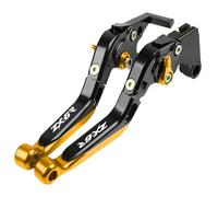 hcksw Palancas de embrague plegables ajustables de aluminio CNC para ZX6R X636R 2007-2018 ZX 6R/636 (negro + dorado)