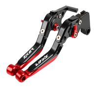 hcksw Palancas de embrague plegables ajustables de aluminio CNC para ZX6R X636R 2007-2018 ZX 6R/636 (negro + rojo)