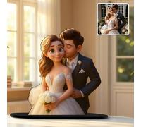 HCLRIU Figura Personalizadas con Retratos Caricaturescos, Adornos de Escritorio con Fotos Caricaturescas a Medida, Regalos de Cumpleaños y Navidad Adecuados para Familias, Parejas y Amigos