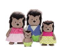 HCM Kinzel 43229 Li'l Woodzeez - Figuras de cerditos de espino - Familia de Animales McBristly - 4 Figuras Suaves sin Libro - Animales en Set, Juguete para niños a Partir de 3 años
