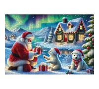 HCM Kinzel Rompecabezas de Madera Natural en el Polo Norte, 505 Piezas, diseño detallado, Madera, Colores Brillantes, Duradera