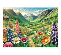 HCM Kinzel Rompecabezas de Madera - Naturaleza - Flores mágicas - 150 Piezas - Diseño detallado - Madera Colores Brillantes, Calidad