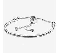 HCMA 925 Plata esterlina corazón Broche Estrella Serpiente Cadena Deslizador Pandora Pulsera Mujer joyería los Grandes Regalos para Mujeres