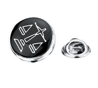 HCMA Escala Negra de la Justicia Pin de Solapa Hombres Mujeres Camisas Collar Broche Insignia Encantos