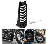 HCmotorku Alerón Delantero de Motocicleta para el radiador Inferior de Harley Softail Street Bob Fat Bob Breakout FXBB FXFB FXBR FXBRS 2018-2024 (Negro Brillante)