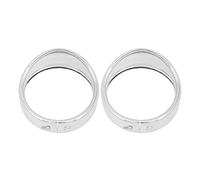 HCmotorku Cubierta de anillo auxiliar de luz antiniebla de 4.5 pulgadas para motocicleta de 4 1/2 pulgadas LED que pasan la lámpara estilo visera para Harley Touring Electra Glide Road King, cromado