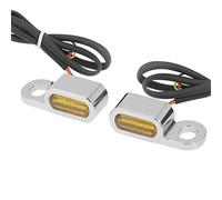 HCmotorku Mini luz LED señal giro para motocicleta luces intermitentes delanteras luces intermitentes para Harley Touring Road King Electra Glide Street Gilde 2014-2023 Softail 2016-2017 lente ámbar