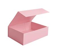 HcoHlow Caja de regalo rosa con tapas para regalos, 9 x 6.7 x 2.75 pulgadas, cajas de regalo de propuesta de dama de honor con cierre magnético, pequeña caja de regalo para cumpleaños, Navidad, boda