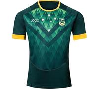 HCOISINI Camiseta de Rugby, Edición Conmemorativa de Australia 17-18, Cómoda y Transpirable(Blue,XXL)