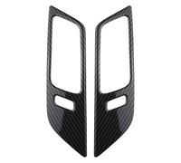 HCPAVEXT 2 Piezas Manijas Puerta Interiores Fibra Carbono ABS Embellecedor Tapa Cuenco Para Ford Para Mustang 2016 2017 2018 2019 2020 2021 2022 Manija Interior Coche