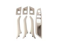 HCPAVEXT Para 5 Series F10 F11 2010-2017 51417225866 7 Unid/set Manijas Puerta Interiores Cuero Izquierda Y Derecha Manija Interior Coche(RHD Oyster)