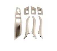 HCPAVEXT Para 5 Series F10 F11 2010-2017 51417225866 7 Unid/set Manijas Puerta Interiores Cuero Izquierda Y Derecha Manija Interior Coche(LHD Oyster)