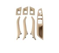 HCPAVEXT Para 5 Series F10 F11 2010-2017 51417225866 7 Unid/set Manijas Puerta Interiores Cuero Izquierda Y Derecha Manija Interior Coche(RHD Beige)