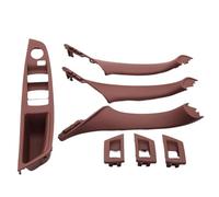HCPAVEXT Para 5 Series F10 F11 F18 520i 523i 525i 528i 535i LHD Interior Apoyabrazos Tirador Puerta Panel Embellecedor Manija Interior Coche(Red Brown 1)
