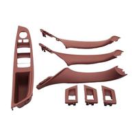 HCPAVEXT Para 5 Series F10 F11 F18 520i 523i 525i 528i 535i LHD Interior Apoyabrazos Tirador Puerta Panel Embellecedor Manija Interior Coche(Red Brown)