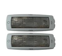 HCPAVEXT Para Fabia 2000 2001 2002 2003 2004 2005 2006 2007 2008 para Superb 2002-2008 2PCS Interior Trasera Lectura Luz De Cúpula Autopartes(Gray)