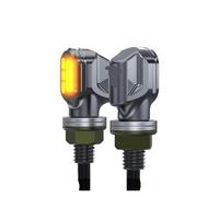 HCPCNDNMUB Luz Direccional Trasera Y Delantera LED Para Motocicleta Señal De Giro Brillo Universal 12V luces intermitentes(M8 Black 12V)