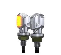 HCPCNDNMUB Luz Direccional Trasera Y Delantera LED Para Motocicleta Señal De Giro Brillo Universal 12V luces intermitentes(M8 Titanium 12V)