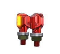 HCPCNDNMUB Luz Direccional Trasera Y Delantera LED Para Motocicleta Señal De Giro Brillo Universal 12V luces intermitentes(M8 Red 12V)