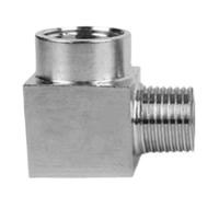 HCPGBGLBTF 1 pieza 1/8" 1/4" 3/8" 1/2" 3/4" 1" Codo hembra macho ángulo 90 grados acoplador 304 acero inoxidable accesorio de tubería agua gas Codo roscado(Female To Male,3/4")