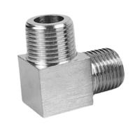 HCPGBGLBTF 1 pieza 1/8" 1/4" 3/8" 1/2" 3/4" 1" Codo hembra macho ángulo 90 grados acoplador 304 acero inoxidable accesorio de tubería agua gas Codo roscado(Male To Male,3/4")