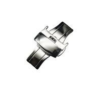 HCPGBGLBTF 12 mm 14 mm 16 mm 18 mm 20 mm Hebilla de mariposa de alta calidad Doble Prensa Exquisito Accesorios de cinturón de acero inoxidable Accesorios unisex Hebilla de mesa(Silver12mm)