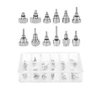 HCPGBGLBTF 12 tipos / 24pcs Watch Push Press Press Botón impermeable Durable Acero inoxidable Reloj Piezas de reparación Herramienta de reparación Kit de accesorios for relojero Herramientas para la r
