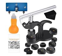 HCPGBGLBTF 16pcs Watch Press Herramienta de prensa for kit de herramientas de reemplazo de batería de relojes y muebles de ajuste for mirar atrás el removedor de reparación y batte Herramientas para l