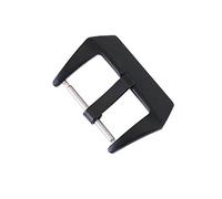 HCPGBGLBTF 18 20 22 24 26mm Banda de reloj Hebilla 4 colores Moda Cepillado Metal Reloj de Metal Correa de acero inoxidable Cierre de accesorios Compatible for Samsung Hebilla de mesa(20mm Matte Black