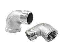 HCPGBGLBTF 2 piezas de codos de 90 grados de acero inoxidable 304, rosca hembra NPT x macho, accesorios de tubería fundida for jardín, marina, plomería industrial. Codo roscado(3/4" NPT F x M)