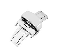 HCPGBGLBTF 2 piezas mariposa despliegue la hebilla de la correa de la correa de la correa de la hebilla de acero inoxidable Hebilla de mesa(22mm)
