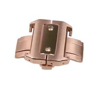 HCPGBGLBTF Accesorio de acero inoxidable de 18 mm 21mm 316L accesorio de mariposa compatible for la serie SANTOS Hebilla de mesa(Rose gold color 21mm)