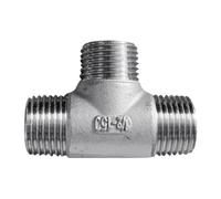HCPGBGLBTF Accesorio de tubería en T de 3 vías for rosca macho + macho + hembra, 1/4", 1/2", 3/4", 1", 1-1/4", 1-1/2" BSP, acero inoxidable 304 Codo roscado(M x M x M,1-1/2")