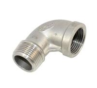HCPGBGLBTF Accesorio de tubería fundida roscada de acero inoxidable 304, codo de calle de 90 grados, NPT hembra x NPT macho Codo roscado(0.75 Inch)