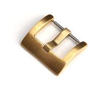 HCPGBGLBTF Adaptación Hebilla mecánica de bronce 18 20 22 2 4mm Cuero reloj de reloj banda de banda de latón accesorios de mano vintage Hebilla de mesa(22mm-B)
