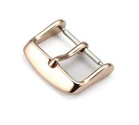 HCPGBGLBTF Botón de pulsera 12 14 16 18 20 20mm Universal Electroplate Metal Acero inoxidable Reloj Hebilla Accesorio Hebilla de mesa(18mm Rose Gold)
