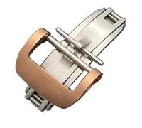 HCPGBGLBTF Cierre de hebilla de reloj de 20 mm de acero inoxidable for RM35 Ver correas, ver partes. Hebilla de mesa(Rose gold plus steel)