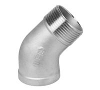 HCPGBGLBTF Codo BSP de 1/4", 3/8", 1/2", 3/4", 1" y 1-1/4" en ángulo de 45/90 grados, rosca M+H de acero inoxidable 304, DN8, DN15, DN20 y DN25 Codo roscado(D,OTHER_3/8")