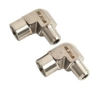 HCPGBGLBTF Codo de 90 grados forjado de acero inoxidable 304, 2 unidades, adaptador macho NPT de 1/8 pulg. a hembra NPT de 1/8 pulg., herramientas de conexión for tuberías Codo roscado