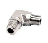 HCPGBGLBTF Codo macho de 1/8 pulg., 1/4 pulg., 3/8 pulg., 1/2 pulg., 3/4 pulg., accesorios de rosca NPT 316, rosca macho de 90 grados Codo roscado(1 2)